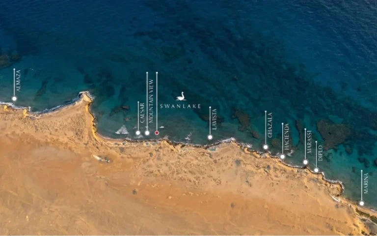 موقع قرية سوان ليك الساحل الشمالي