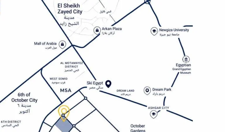 موقع كمبوند كاليستا جاردنز أكتوبر