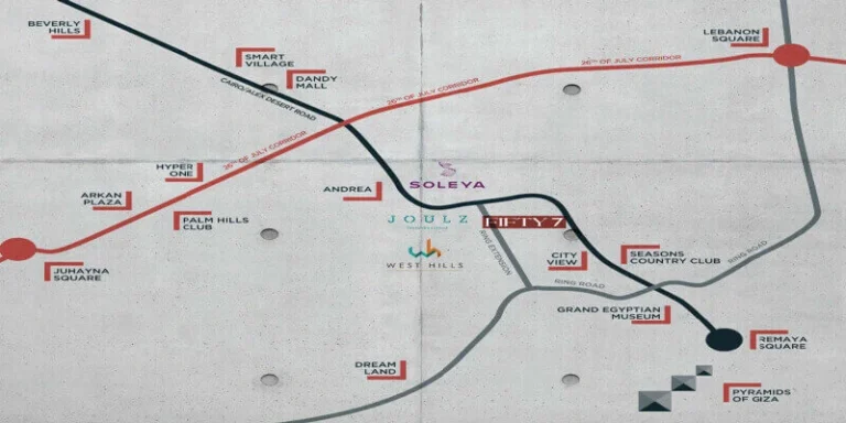 موقع كمبوند فيفتي7 اكتوبر